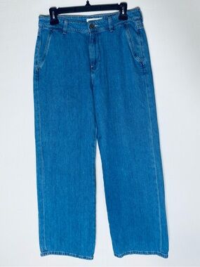 Mavi Miracle High Rise Wide Leg Med Wash Jeans 32 Stretch Comfort